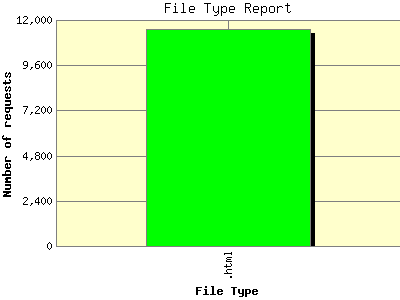 File Type Report: Number of requests by File Type.